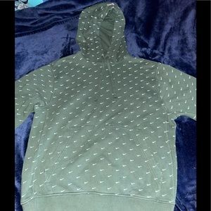 Nike Men’s Sportswear Club Fleece Swoosh Allover Print Pullover Hoodie